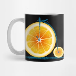 Vintage Orange Old Bike with Retro Cycle Frame Mug